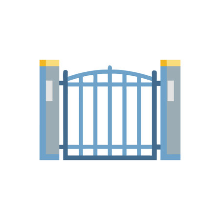 Stylish Metal Gate Graphic Representationのイラスト素材