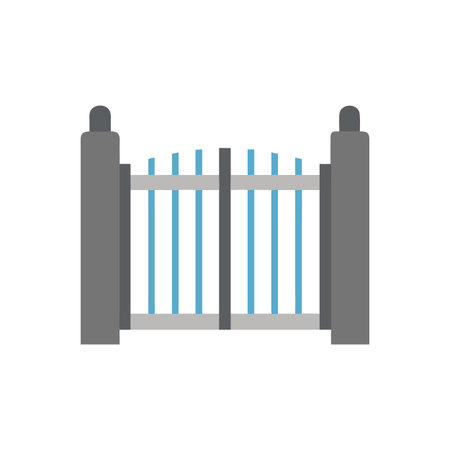 Elegant Metal Gate Icon Artworkのイラスト素材
