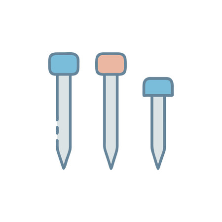 Creative Nail Icon Artwork Representationのイラスト素材