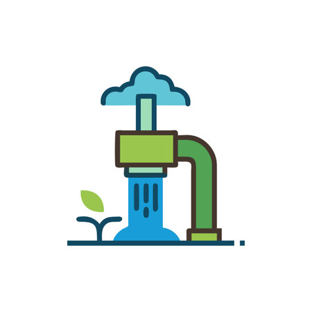 Elegant Outdoor Faucet Icon Designのイラスト素材