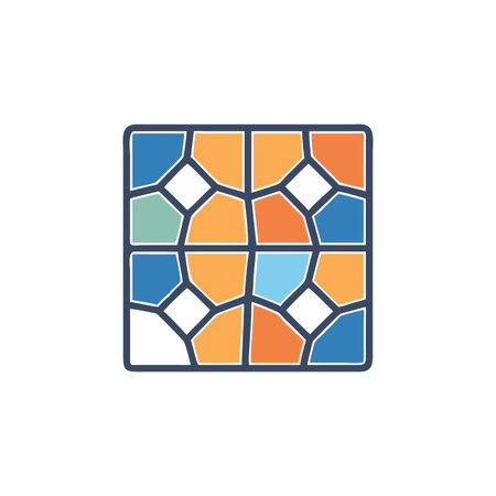 Stylish Mosaic Tile Icon Artworkのイラスト素材