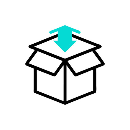 Modern Open Box Icon Artworkのイラスト素材