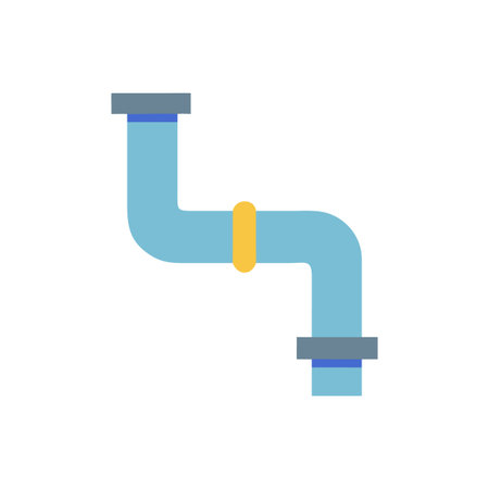 Stylish Plumbing Pipe Icon Designのイラスト素材