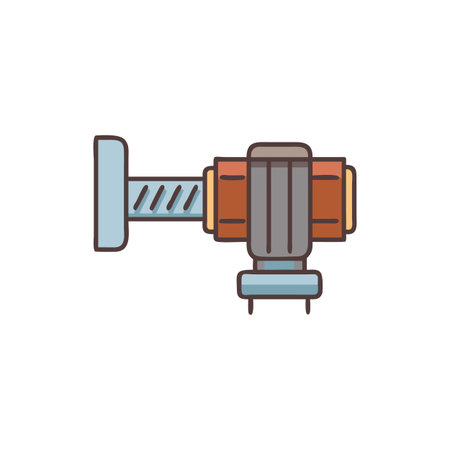 Innovative Pipe Clamp Screw Icon Artworkのイラスト素材