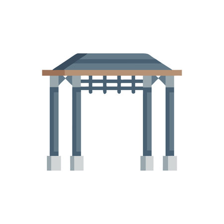 Elegant Pergola Icon Artworkのイラスト素材