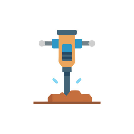 Innovative Post Hole Digger Icon Artworkのイラスト素材