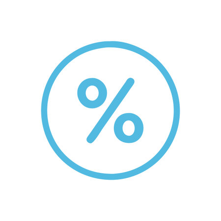Modern Percentage Symbol Icon Representationのイラスト素材