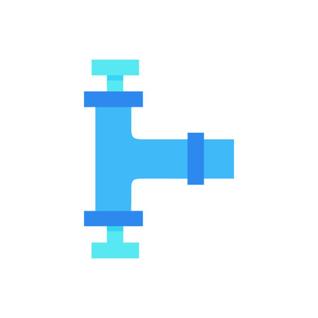Creative Plumbing Pipe Icon Illustrationのイラスト素材