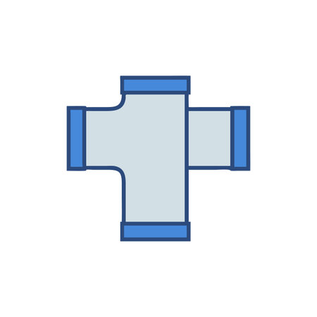 Stylish Pipe Tee Joint Icon Graphicのイラスト素材