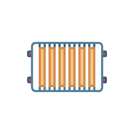Detailed Radiator Icon for Heating Systemsのイラスト素材