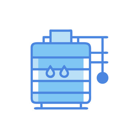 Rainwater Harvesting Tank Symbol for Resourcesのイラスト素材