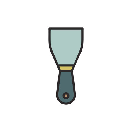 Detailed Icon of a Putty Knifeのイラスト素材