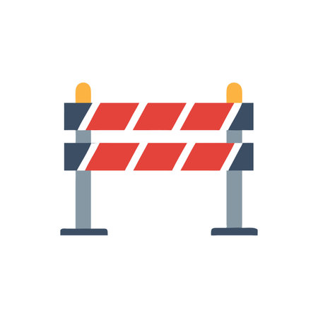 Traffic Barrier Symbol for Road Safetyのイラスト素材