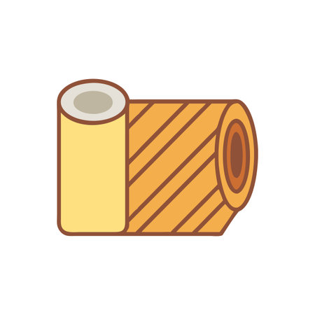 Icon of Roof Insulation Roll for Thermal Protectionのイラスト素材