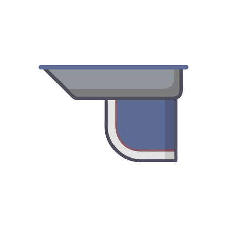 End Cap Symbol for Roof Gutter Systemsのイラスト素材