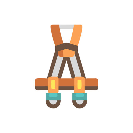 Safety Harness Icon for Fall Protectionのイラスト素材