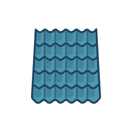 Roof Shingle Icon for Rooftop Styleのイラスト素材