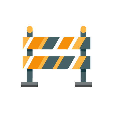 Dynamic Construction Barricade Graphic for Safety Protocolのイラスト素材