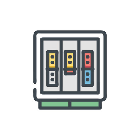 Essential Fuse Box Icon for Electrical Safetyのイラスト素材