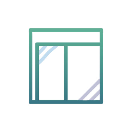 Elegant Fixed Window Icon for Interiorsのイラスト素材