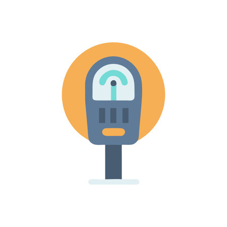 Modern Parking Meter Icon Representationのイラスト素材