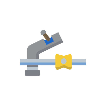Creative Pipe Clamp Screw Icon Illustrationのイラスト素材