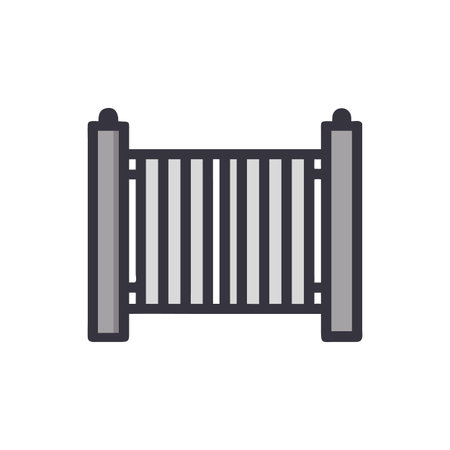 Sophisticated Metal Gate Graphic Designのイラスト素材