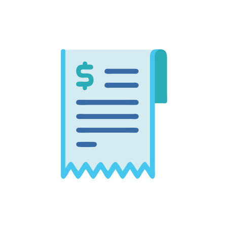 Detailed Receipt Icon for Financial Useのイラスト素材