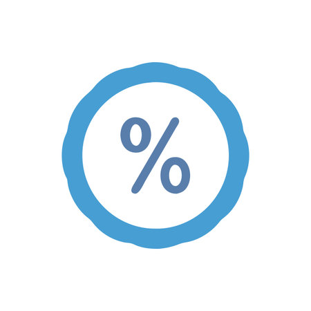 Creative Percentage Symbol Icon Designのイラスト素材