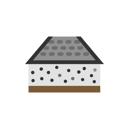Icon of Roof Gravel for Weather Resistanceのイラスト素材