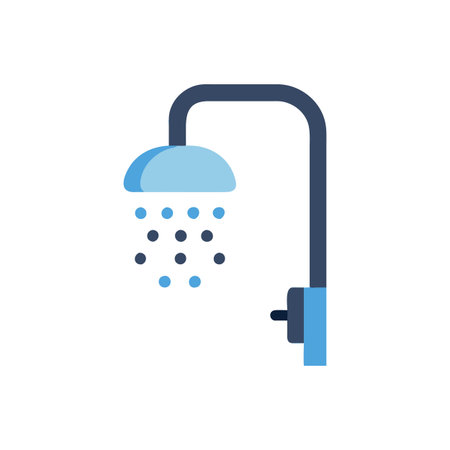 Shower Head Icon for Bathroom Fixturesのイラスト素材
