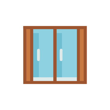 Chic Sliding Glass Door Symbol for Residentialのイラスト素材