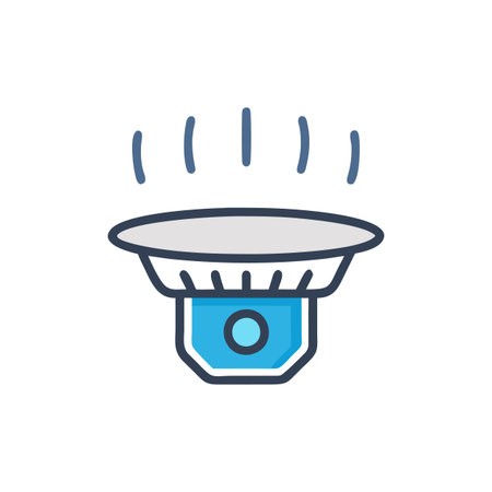 Functional Smoke Detector Icon for Safety Awarenessのイラスト素材