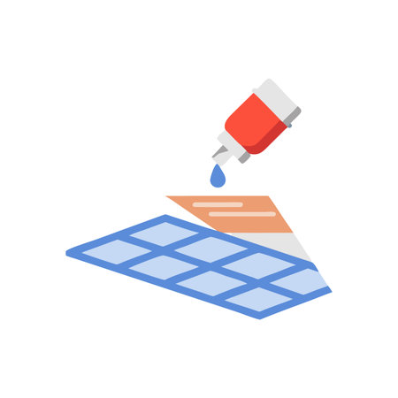 Durable Tile Adhesive Icon for Flooringのイラスト素材