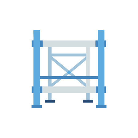 Functional Steel Scaffold Icon for Contractorsのイラスト素材