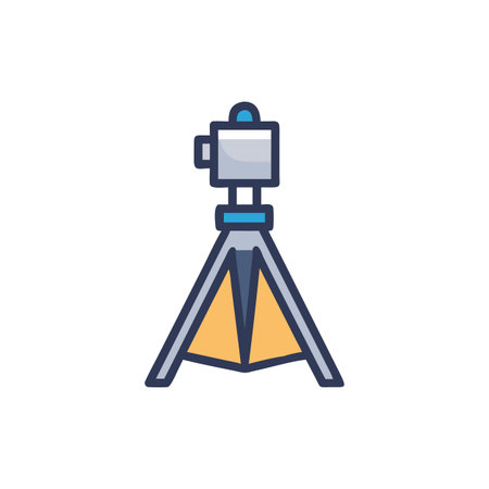Essential Surveying Prism Icon for Land Analysisのイラスト素材