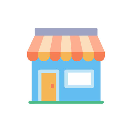Elegant Storefront Design Icon for Marketplacesのイラスト素材