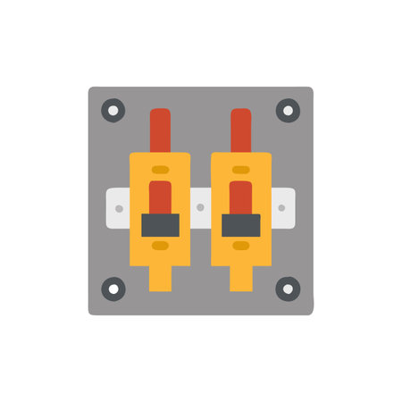 Functional Switchgear Icon for Electrical Engineeringのイラスト素材