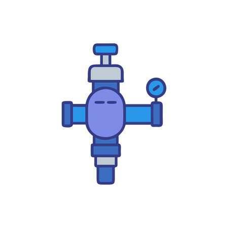 Functional Water Pressure Regulator Icon for Homesのイラスト素材