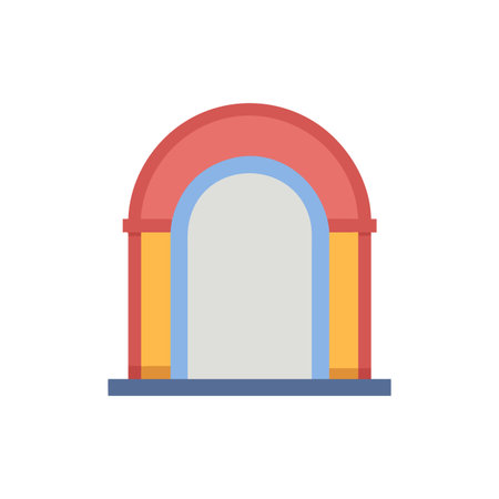 Stylish Window Arch Design for Homesのイラスト素材