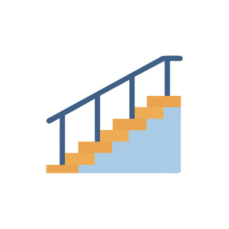 Stylish Stair Edge Design for Home Spacesのイラスト素材