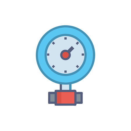 Digital Pressure Gauge Illustration for Instrumentsのイラスト素材
