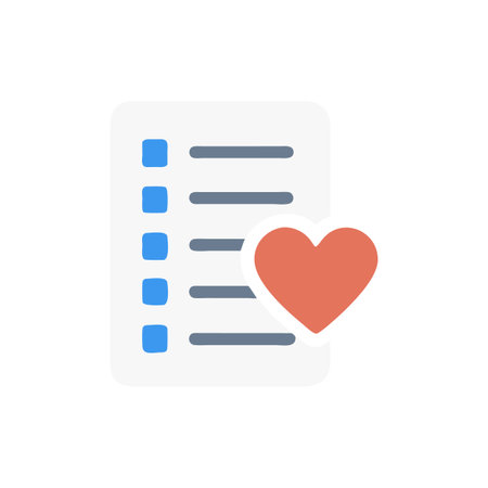 Essential Wishlist Heart Icon for E-commerceのイラスト素材