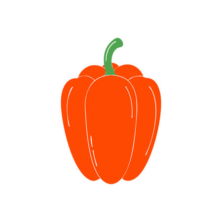 Vibrant Bell Pepper Fresh Vegetable Iconのイラスト素材