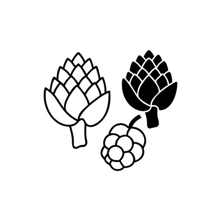 Artichoke Hearts Healthy Food Representationのイラスト素材