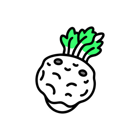 Creative Celeriac Culinary Iconのイラスト素材