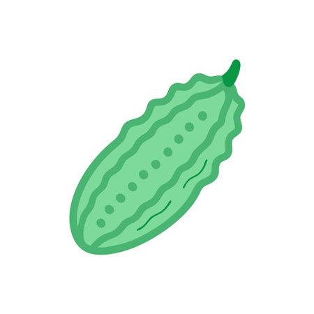 Vibrant Bitter Melon Culinary Iconのイラスト素材