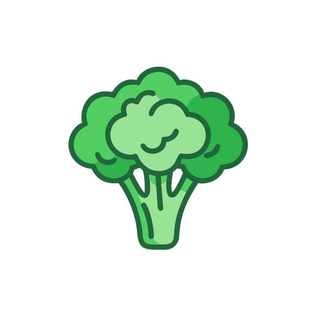 Vibrant Broccolini Vegetable Illustrationのイラスト素材