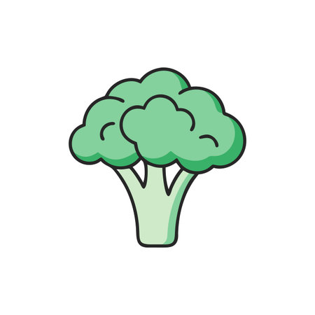 Broccoli Nutrient-Rich Vegetable Designのイラスト素材