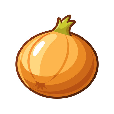 Onion vegetable icon. Cartoon illustration of onion vegetable vector icon for web designのイラスト素材